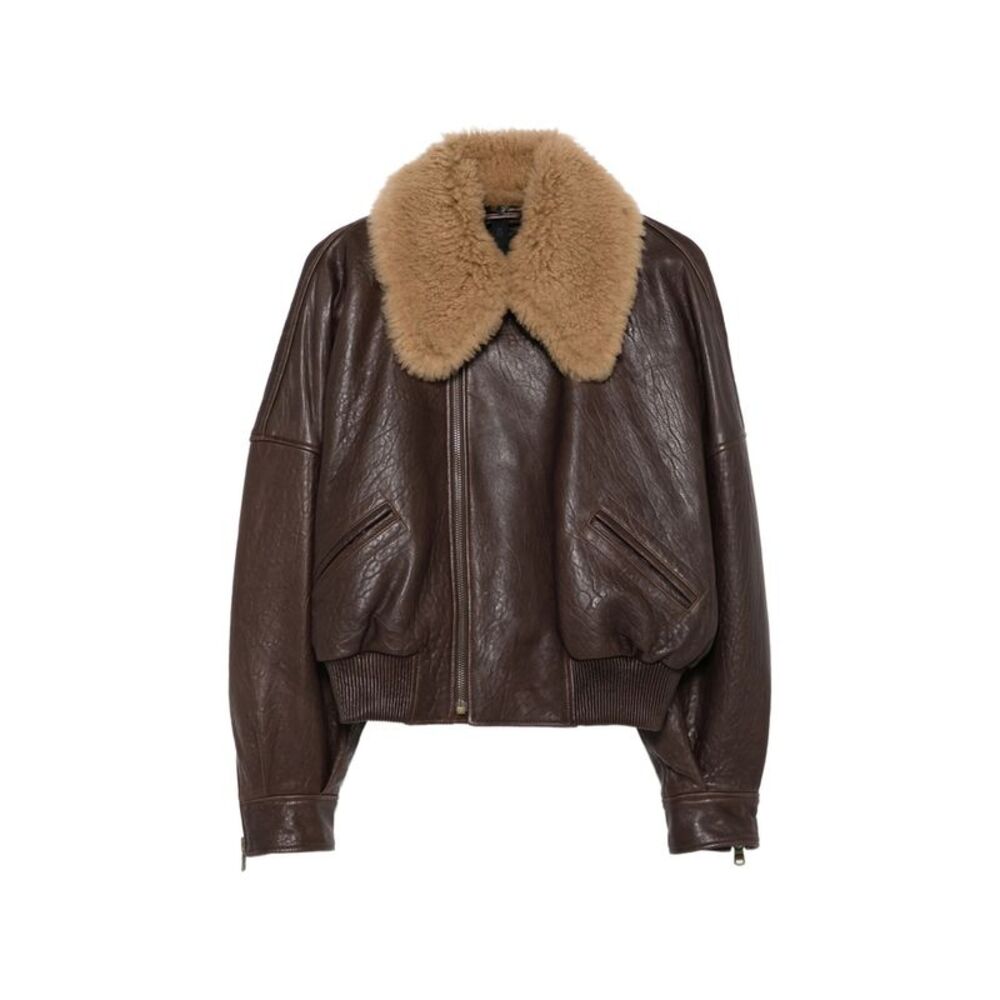 Petar Petrov Brown Jackets - Leather Jackets Women